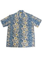 Winnie Fashion Hibiscussy SkyBlue Cotton Men's Hawaiian Shirt