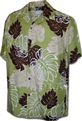 Pacific Legend Monstera Green Rayon Men&#39;s Hawaiian Shirt