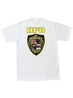 メンズ ハワイアンTシャツ [HPD（ホノルル警察署）/ホワイト/コットン]