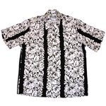 Diamond Head Classic Hibiscus Black Rayon Men's Hawaiian Shirt