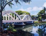 Lynne Domokos-Boyer Bridge to Haleiwa (Art Print)