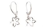 Paradise Collection Sterling Silver Open Plumeria Earrings