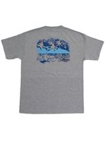North Shore Gray Cotton Men's Hawaiian T-Shirt