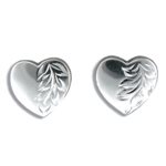 Paradise Collection Sterling Silver Heart Shape Pierced Earrings