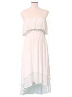 Angels by the Sea White Ruffle Tail Cut Dress