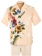Royal Hawaiian Creations Tropical Flowers Cream Rayon Men&#39;s Hawaiian Shirt