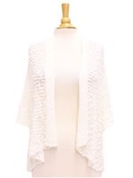 Lani Lau White Acrylic Kimono Sweater