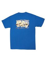 Hawaiian Islands Blue Cotton Men's Hawaiian T-Shirt