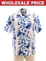 [Wholesale] Two Palms Pacific Panel White Cotton Men's Hawaiian Shirt