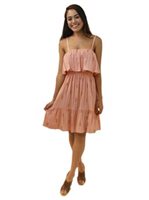 Angels by the Sea Pineapple Coral Rayon Moana Short Dress