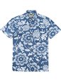 Kahala Duke's Pareo - Standard Fit Navy Cotton Men's Hawaiian Shirt