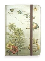 Island Heritage Islands of HI  Foil Note Book with Elastic Band S/M