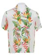 Hilo Hattie Bird of Paradise Panel Beige Rayon Men&#39;s Hawaiian Shirt