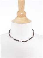 Brown & White Coconut Necklace Small