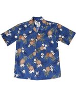 Ky's Pineapple Navy Men's Hawaiian Shirt