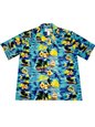 Ky&#39;s Classic Discovery Navy Blue Men&#39;s Hawaiian Shirt