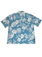 Ky&#39;s Aloha Spirit Blue Cotton Men&#39;s Hawaiian Shirt