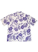 Ky's Aloha Spirit Purple Cotton Men's Hawaiian Shirt