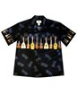 Ky&#39;s Ukulele Collection  Black Cotton Poplin Men&#39;s Hawaiian Shirt