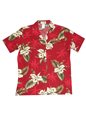 Ky&#39;s Classic Orchid Red Cotton Women&#39;s Hawaiian Shirt