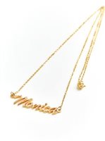Maile Hawaii Yellow Gold 14K Name Plate Pendant