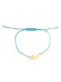 Splendid Iris Mermaid  Gold Adjustable Cord Bracelet