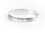 Paradise Collection Plumeria & Scroll Silver 8mm Cut Out Bangle