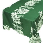 Kalama Collection Bird of Paradise Forest Green Hawaiian Fabric Tablecloth
