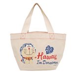 [Hawaii Exclusive] Sitting Ukulele Cotton I'm Doraemon Canvas Small Tote Bag