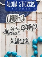 Kawaii Sticker Club Aloha ステッカー 4枚セット