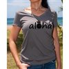 [Exclusive] Honi Pua Aloha Pineapple black Ladies Hawaiian T-Shirt