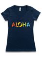 【Aloha Outlet限定】 Honi Pua レディースハワイアンTシャツ [モダンアロハ]
