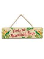 Island Heritage Hawaiian Time Wooden Hanging Sign