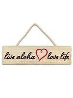 Island Heritage Live Aloha Love Life Wooden Hanging Sign