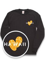 【色が選べる】 Honi Pua ユニセックスハワイアン長袖Tシャツ [ハワイスリッパ]