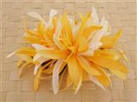 SaffronYellow & White Large Spider Lily Hair Clip 6"