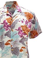 Paradise Found Hilo White Rayon Men's Hawaiian Shirt