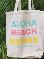 Angels by the Sea Aloha Beach Hawaii Canvas Large Tote Bag 14 x 14