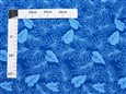 Monstera Leaf Blue Poly Cotton CHOE-547