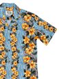 Ky&#39;s Lei of Aloha Blue Cotton Poplin Men&#39;s Hawaiian Shirt
