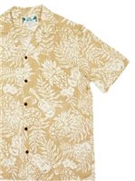 Two Palms Makaha Khaki Rayon Men's Hawaiian Shirt