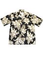 Ky&#39;s Wonder Hibiscus  Black Cotton Men&#39;s Hawaiian Shirt